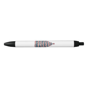 Caneta Preta Árvore de Natal da Bandeira Americana Patriótica