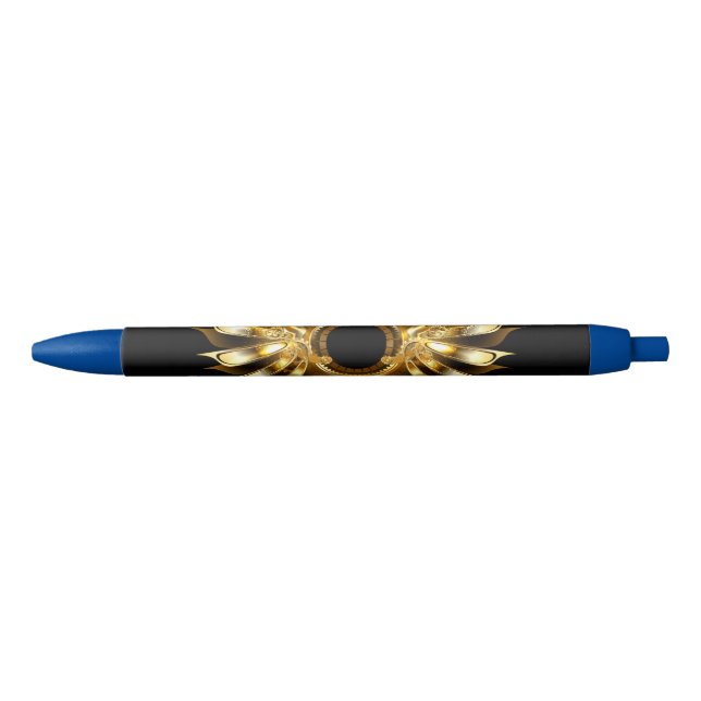Caneta Preta Asas de vapor (Frente)