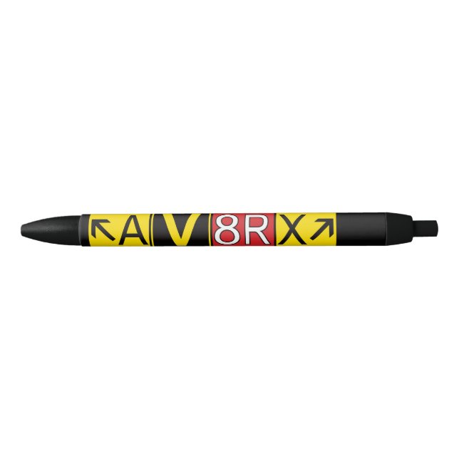Caneta Preta Aviatrix - AV8RX (Frente)