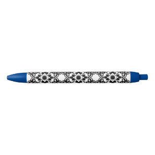 CANETA PRETA AZULEJO PRETO E BRANCO MODERNO