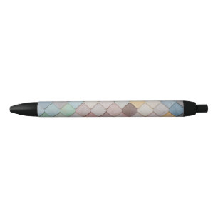 Caneta Preta Azulejos multicoloridos