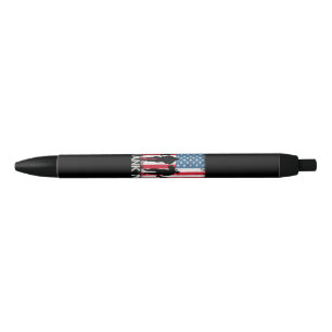 Caneta Preta Bandeira Americana Patriótica Obrigado