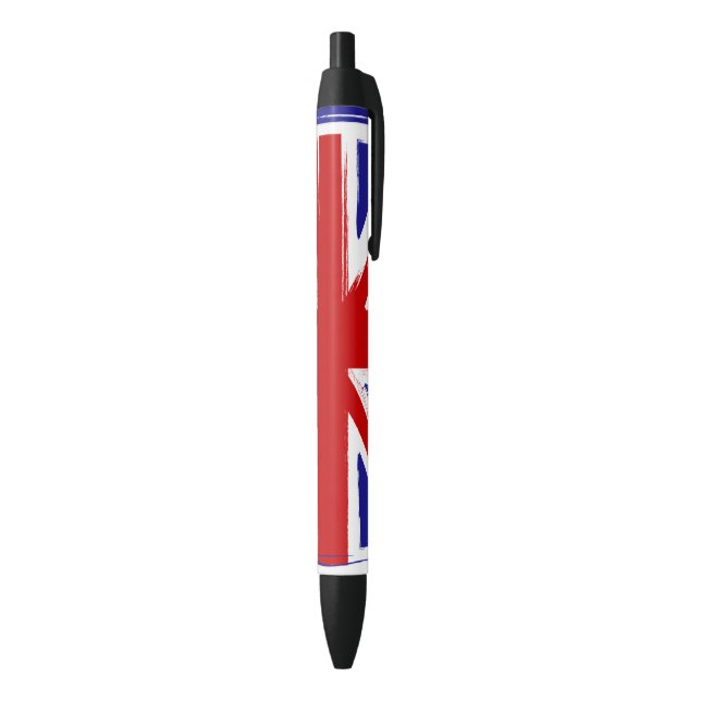 Caneta Preta Bandeira britânica de Union Jack do estilo do (parte de inferior (Vertical))