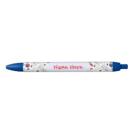 Caneta Preta Bandeira da República da Coreia Personalizada
