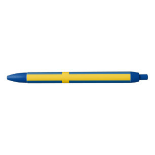 Caneta Preta Bandeira da Suécia