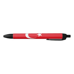 Caneta Preta Bandeira da Turquia