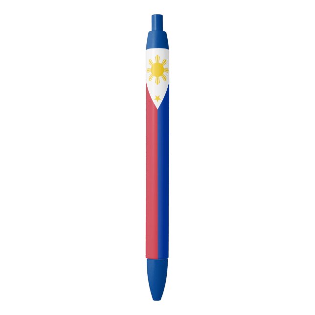 Caneta Preta Bandeira das Filipinas (Frente Vertical)