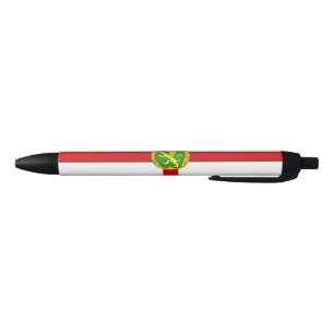 Caneta Preta Bandeira de Alderney Patriótica