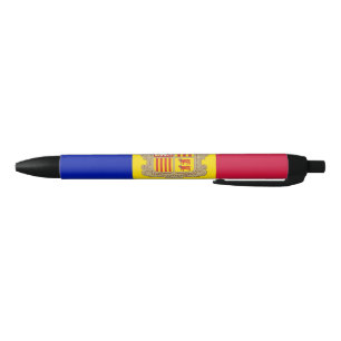 Caneta Preta Bandeira de Andorra