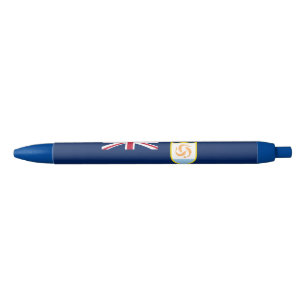 Caneta Preta Bandeira de Anguila Patriótica