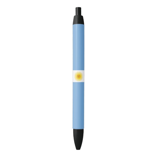 Caneta Preta Bandeira de Argentina (Frente Vertical)