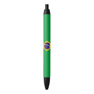 Caneta Preta Bandeira de Brasil