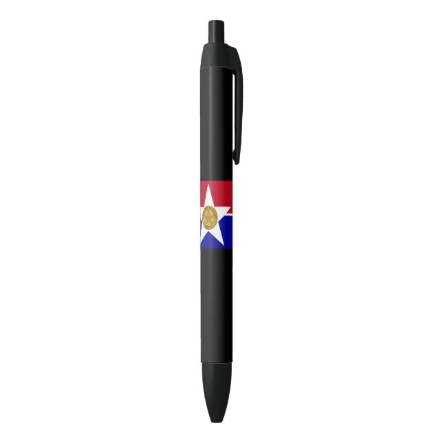 Caneta Preta Bandeira de Dallas (Texas) (parte de inferior (Vertical))