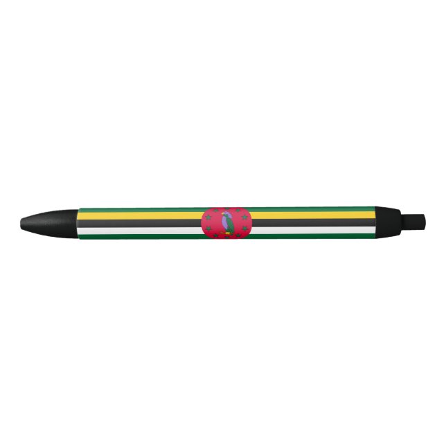 Caneta Preta Bandeira de Dominica (Frente)