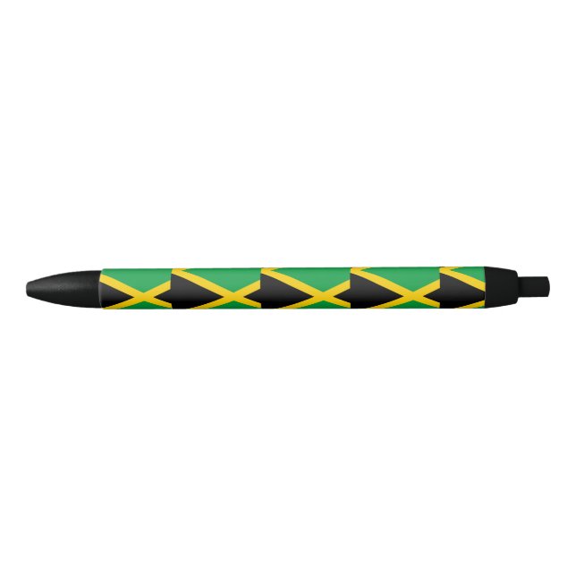 Caneta Preta Bandeira de Jamaica (Frente)