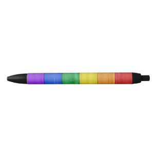 Caneta Preta Bandeira de madeira orgulho SlipperyJoe cores arco