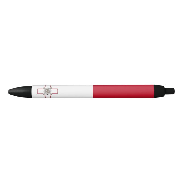 Caneta Preta Bandeira de Malta (Frente)