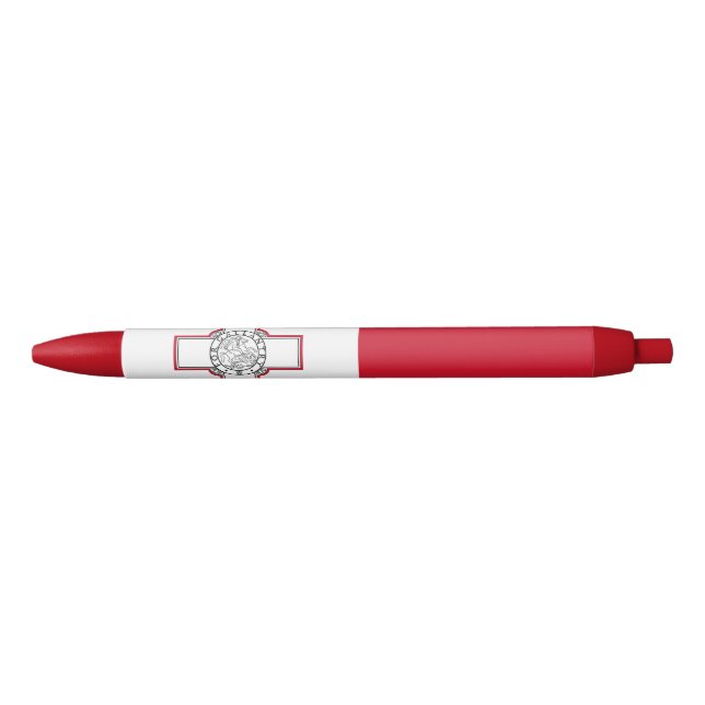 Caneta Preta Bandeira de Malta (Frente)