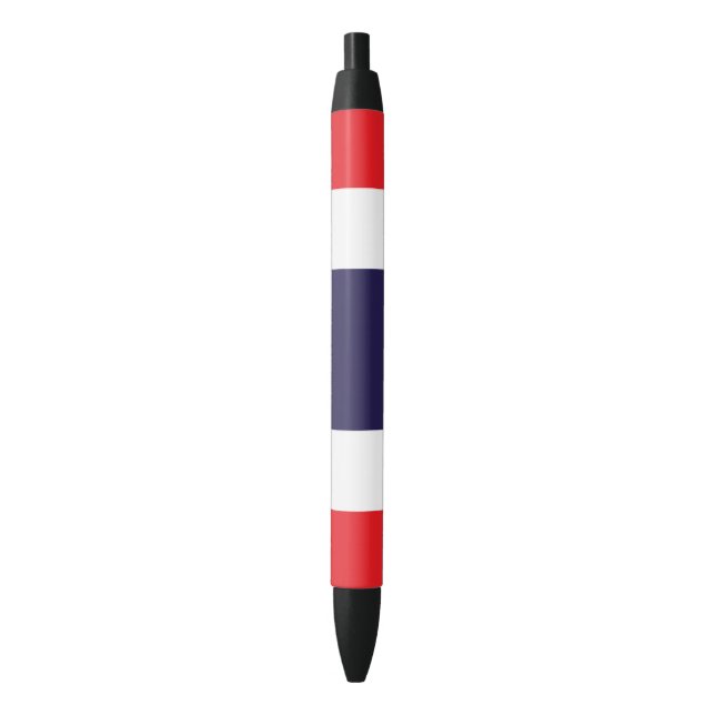 Caneta Preta Bandeira de Tailândia (Frente Vertical)