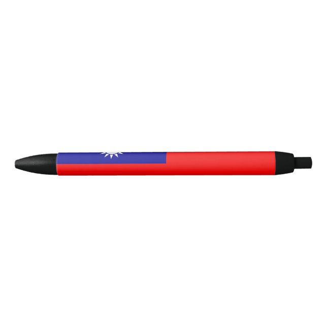 Caneta Preta Bandeira de Taiwan (Frente)