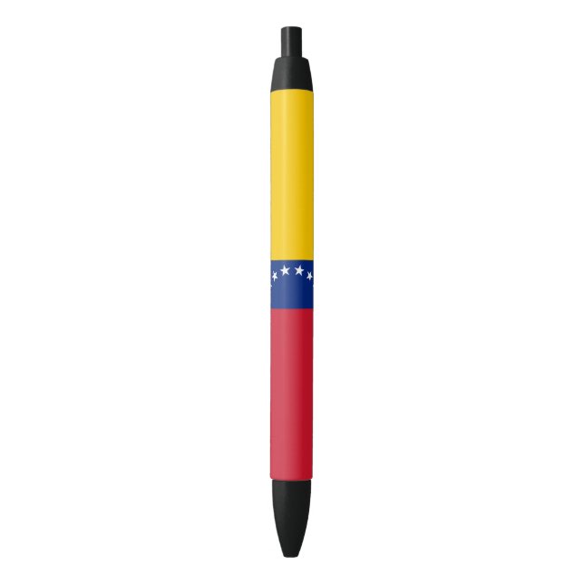 Caneta Preta Bandeira de Venezuela (Frente Vertical)