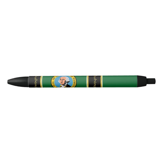 Caneta Preta Bandeira de Washington (Frente)