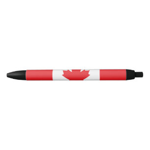Caneta Preta Bandeira do Canadá