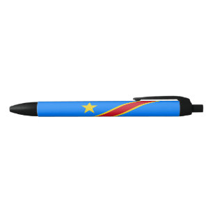Caneta Preta Bandeira do Congo Quinxassa