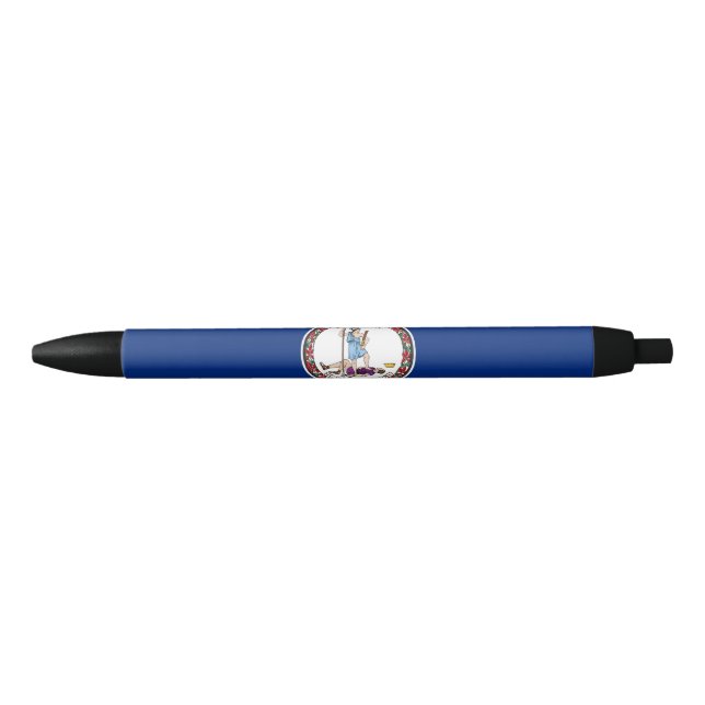 Caneta Preta Bandeira do Estado da Virgínia (Frente)