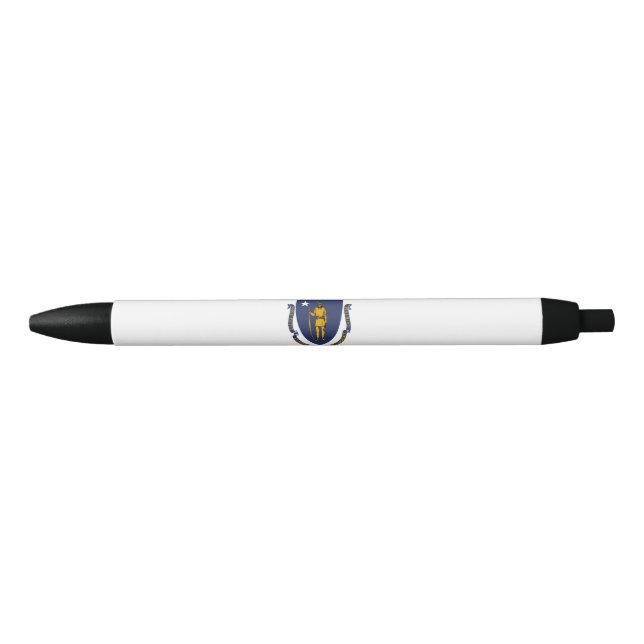 Caneta Preta Bandeira do Estado de Massachusetts (Frente)