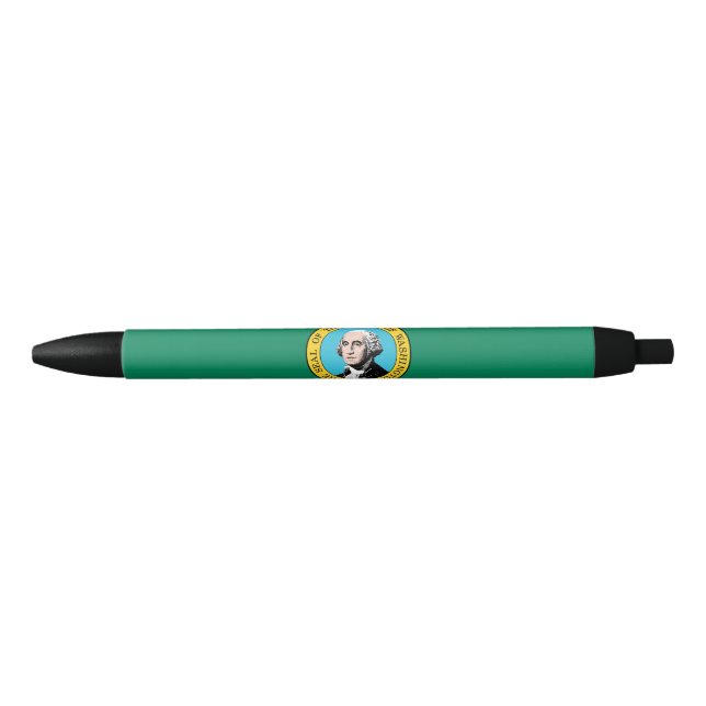Caneta Preta Bandeira do Estado de Washington (Frente)
