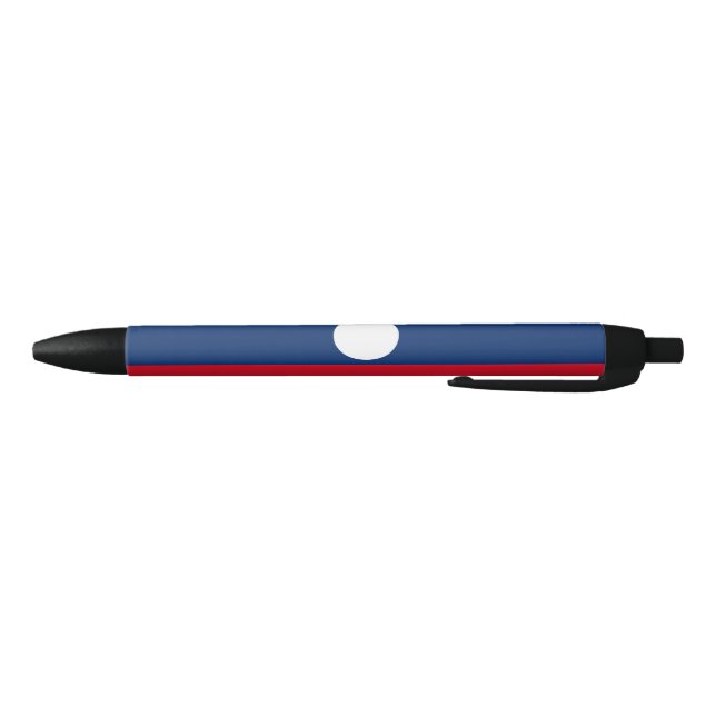 Caneta Preta Bandeira do Laos (Parte Inferior)