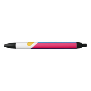 Caneta Preta Bandeira do orgulho da poliamoria tricolor do Slip