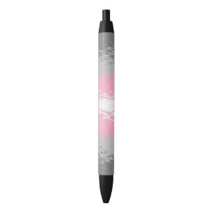 Caneta Preta Bandeira do Orgulho Demigirl Abstrata Grunhenta Ba
