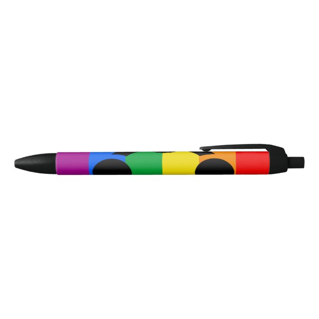 Caneta Preta Bandeira do Orgulho do Niche Arco-Íris (parte de cima)