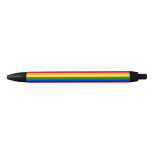 Caneta Preta Bandeira do orgulho gay do arco-íris de LGBT