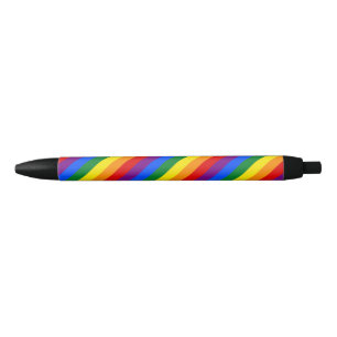 Caneta Preta Bandeira do orgulho gay do arco-íris de LGBT