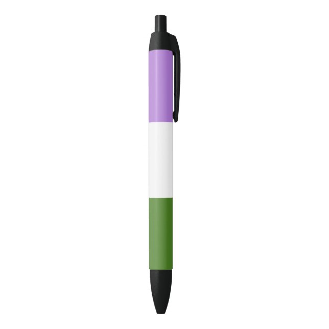 Caneta Preta Bandeira do Orgulho Genderqueer (parte de inferior (Vertical))