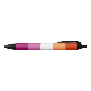 Caneta Preta Bandeira do Orgulho Lésbico (5 listras)