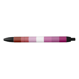 Caneta Preta bandeira do orgulho lésbico feminino da SlipperyJo