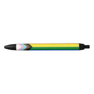 Caneta Preta Bandeira do Orgulho Progressivo SlipperyJoe's seis