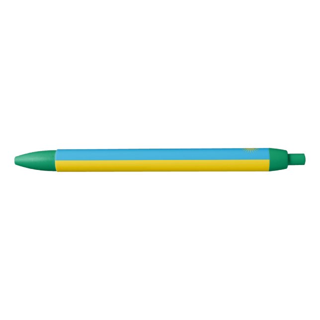 Caneta Preta Bandeira do Ruanda (Frente)