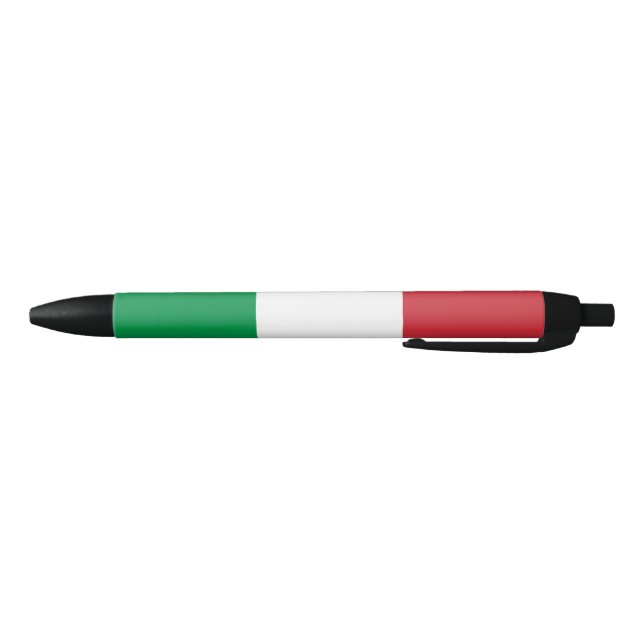 Caneta Preta Bandeira Itália (Parte Inferior)