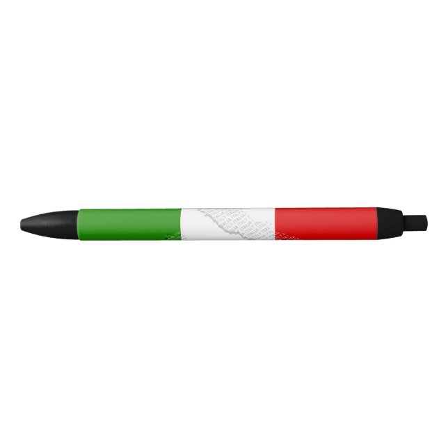 Caneta Preta Bandeira italiana (Frente)