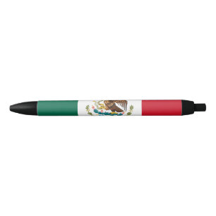 Caneta Preta Bandeira Mexicana - Bandeira do México