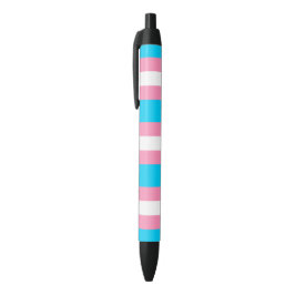 Caneta Preta Bandeira Transgênero | LGBTQIA+ Rosa, Azul e Branc