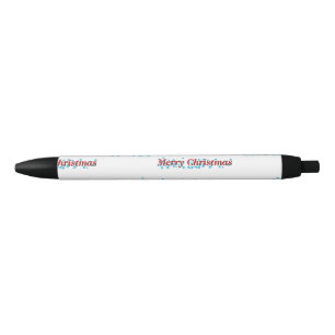 Caneta Preta Banner de Natal feliz com flocos de neve e tex ver