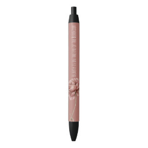 Caneta Preta Bela Rosa Borgonha É