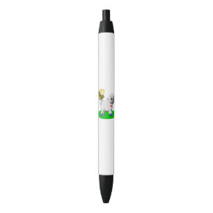 Caneta Preta Bela Visão 3D Abelha e Cordeiro