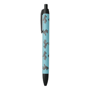 Caneta Preta Black Staffordshire Bull Terrier Pattern